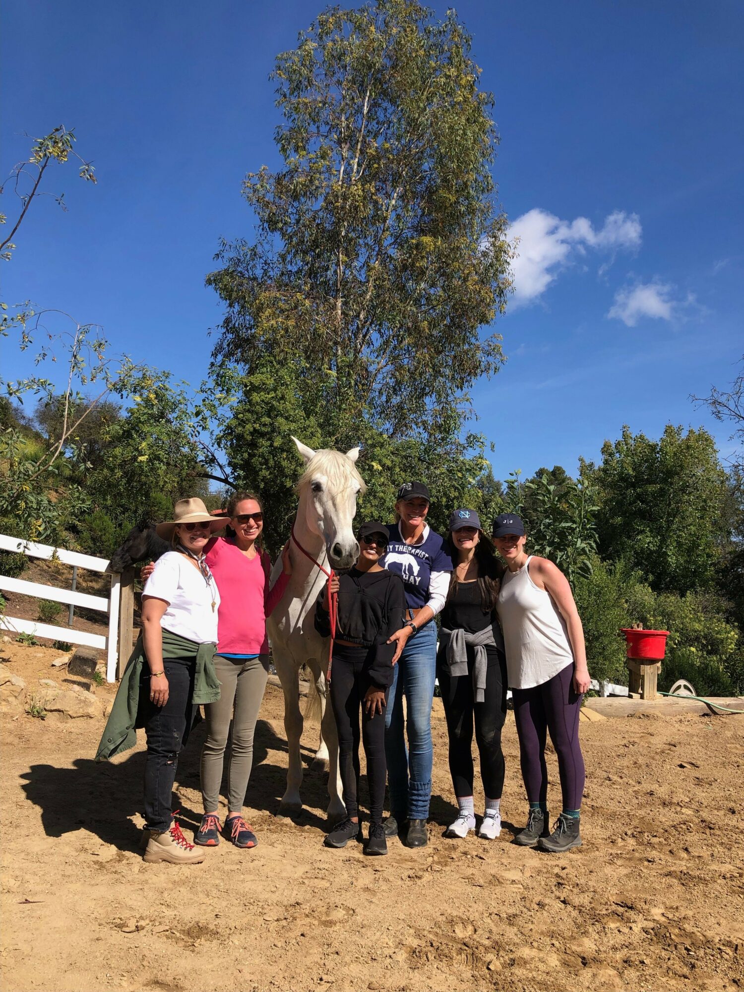 Sabine with horses at La Esperanza